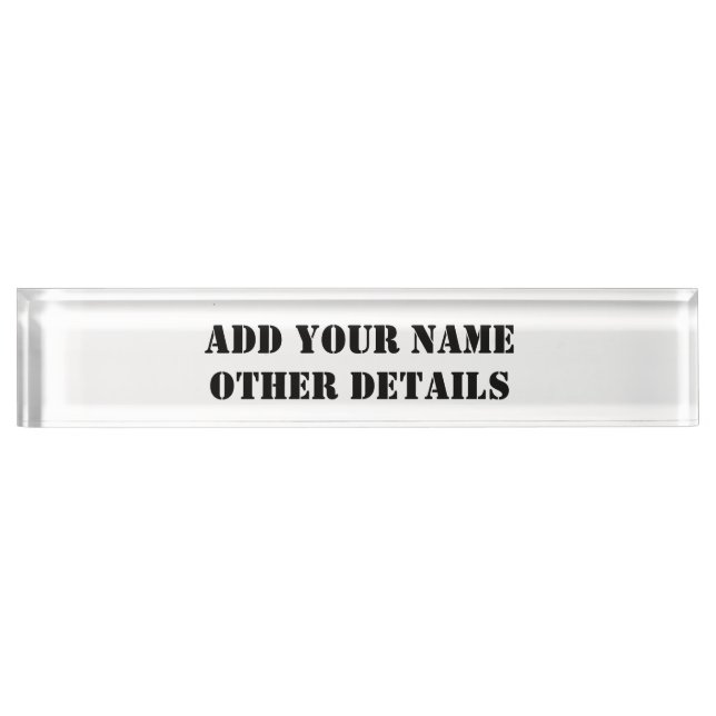 Placa De Nombre Moda DE ESTILO MÍNIMO MODERNO MONOGRAM ELEGANTE SI (Anverso)