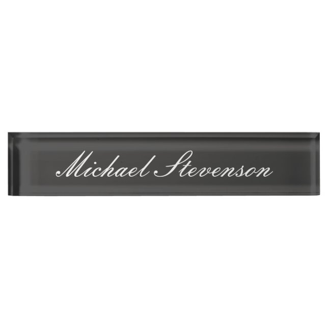 Placa De Nombre Moda profesional moderna Business Desk Nameplate (Anverso)