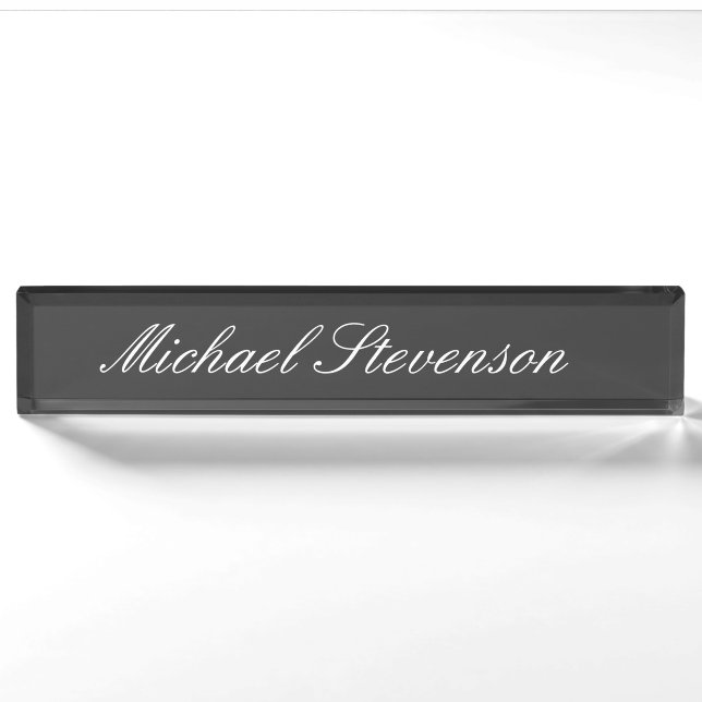 Placa De Nombre Moda profesional moderna Business Desk Nameplate (Anverso)