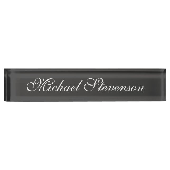 Placa De Nombre Moda profesional moderna Business Desk Nameplate (Anverso)