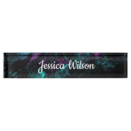 Placa De Nombre Moda profesional negro artístico