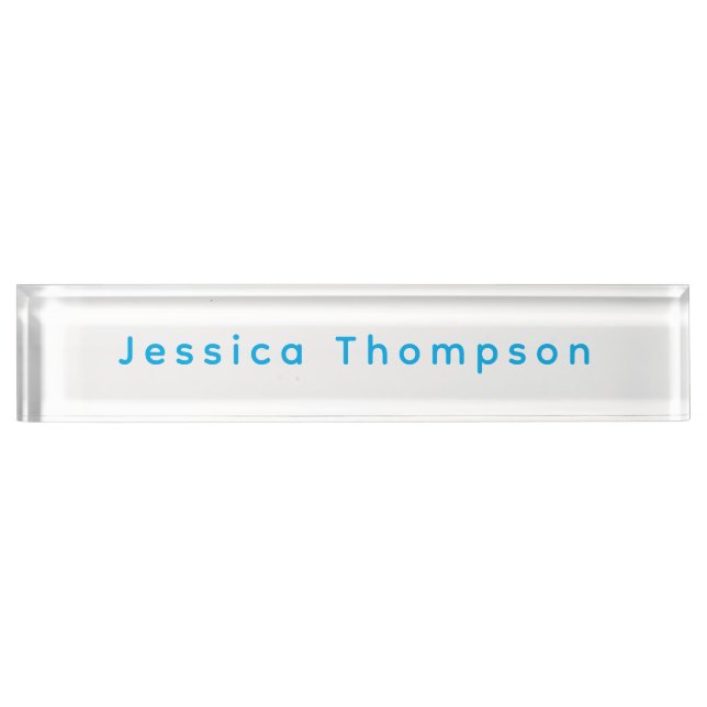 Placa De Nombre Modern Elegant Plain Simple Professional Name (Anverso)