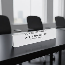 Placa De Nombre Modern Minimalist Personalized Desk Name Plate 