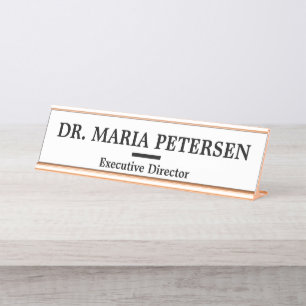 Placa De Nombre Modern Professional Office Medical Employee