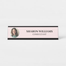 Placa De Nombre Modern Simple Professional Custom Employee Photo