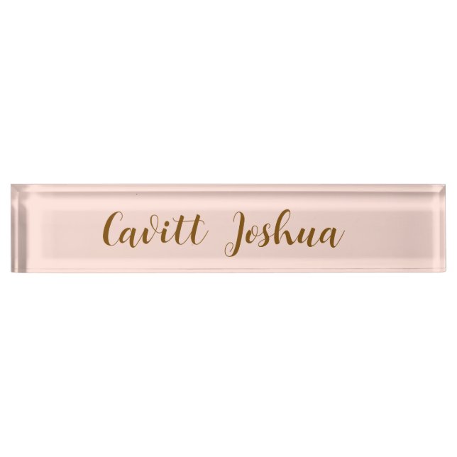 Placa De Nombre Modern Stylish Custom Name (Anverso)