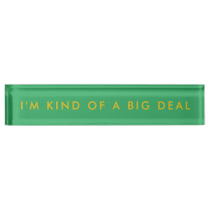 Placa De Nombre Moderna negrita Negrita Verde Amarillo Brillante E