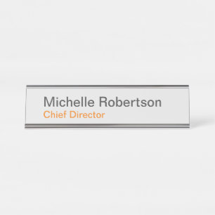 Placa De Nombre Moderno, sencillo, Minimalista, añadir nombre prop