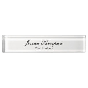 Placa De Nombre Moderno y elegante, sencillo profesional