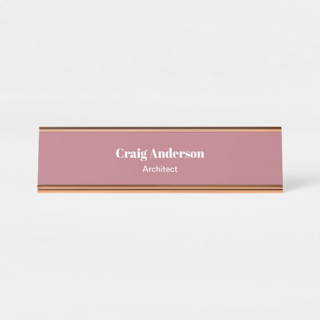 Placa De Nombre Moderno y moderno estilo profesional (Anverso)