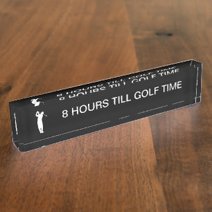 Placa De Nombre Modesto mostrador de temas de golf Platos