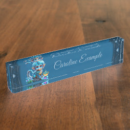 Placa De Nombre Mono de fantasía suave