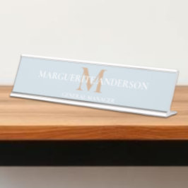 Placa De Nombre Monograma de nombre personalizado