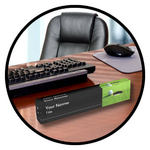Placa De Nombre Monograma ejecutivo Regalo de golf Escritorio Nomb