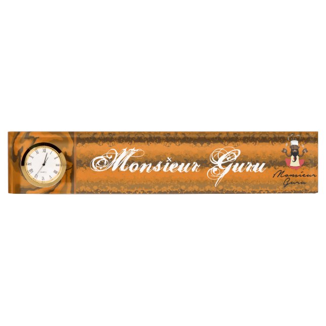 Placa De Nombre Monsieur Guru (Anverso)