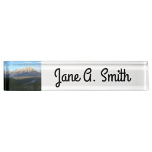 Placa De Nombre Montañas de Jackson Hole (Parque Nacional Grand Te