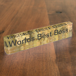Placa De Nombre Mundos mejor Boss
