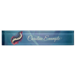 Placa De Nombre Music in motion, the curved piano. 