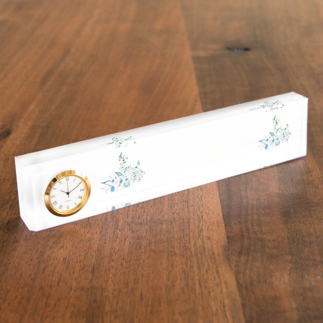 Placa De Nombre Music Notes Office Home Art (Lateral)