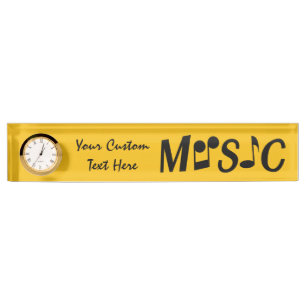 Placa De Nombre MUSIC personalizado placa con nombre