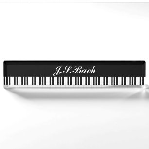 PLACA DE NOMBRE MÚSICA DEL PIANO