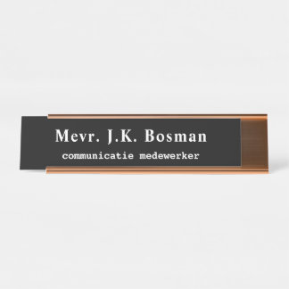 Placa De Nombre Naam en titel bureau naambordje