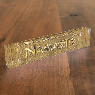 Placa De Nombre Namaste