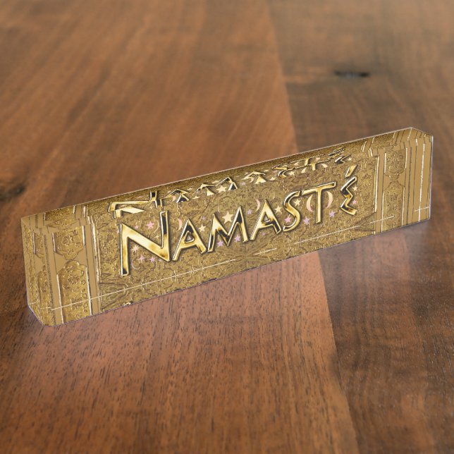 Placa De Nombre Namaste (Lateral)