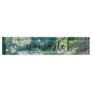 Placa De Nombre Namaste Acrílico