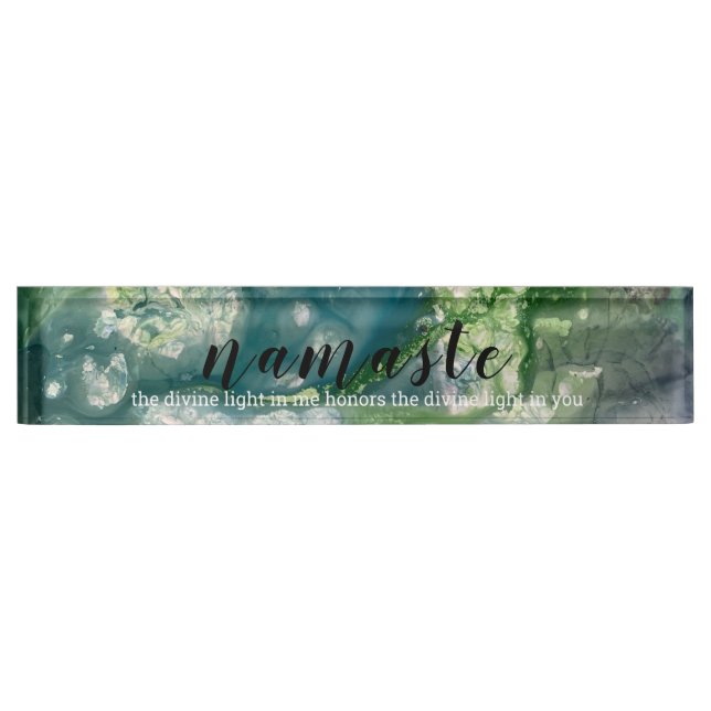 Placa De Nombre Namaste Acrílico (Anverso)