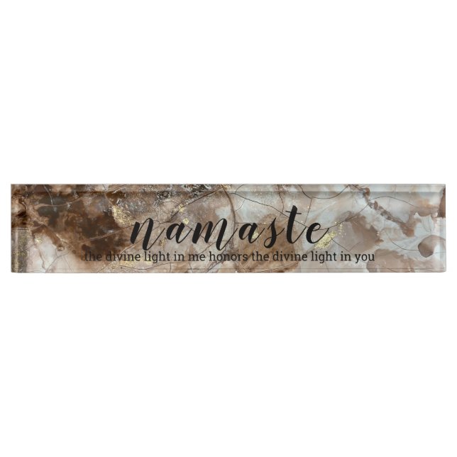 Placa De Nombre Namaste Acrylic Desk Name Plate (Anverso)