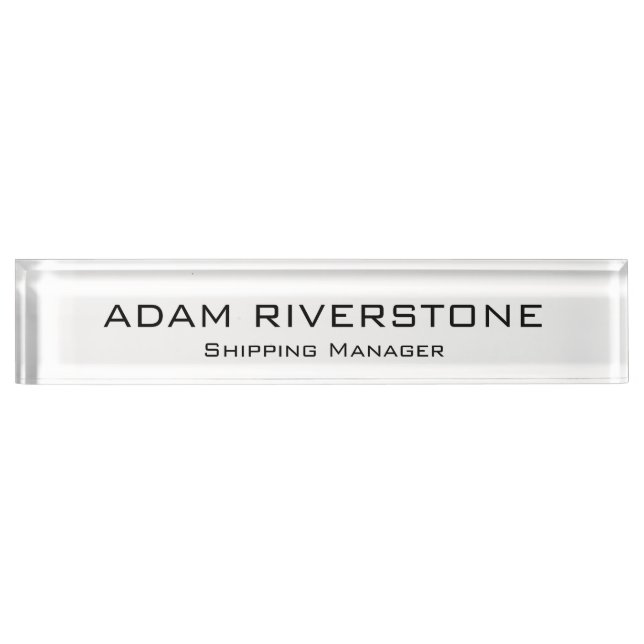 Placa De Nombre Name and Job Title Clear  (Anverso)