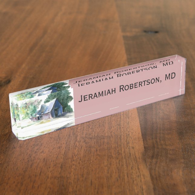 Placa De Nombre Nameplate - Granja rural (Lateral)