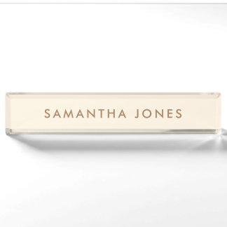 Placa De Nombre Nameplate moderno minimalista