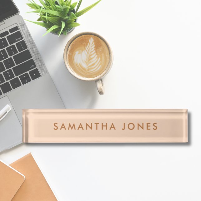 Placa De Nombre Nameplate moderno minimalista (Everyday I'm Hustling Minimalist Modern Nameplate)