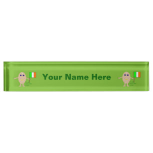 Placa De Nombre Nameplate Personalizado de huevo irlandés patrióti