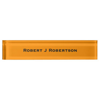 Placa De Nombre Naranja de Princeton personalizado