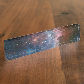 Placa De Nombre Nebulosa Carina Rojo y Azul Telescopio Hubble