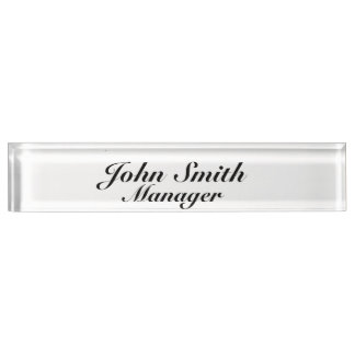 Placa De Nombre Negro del personalizable
