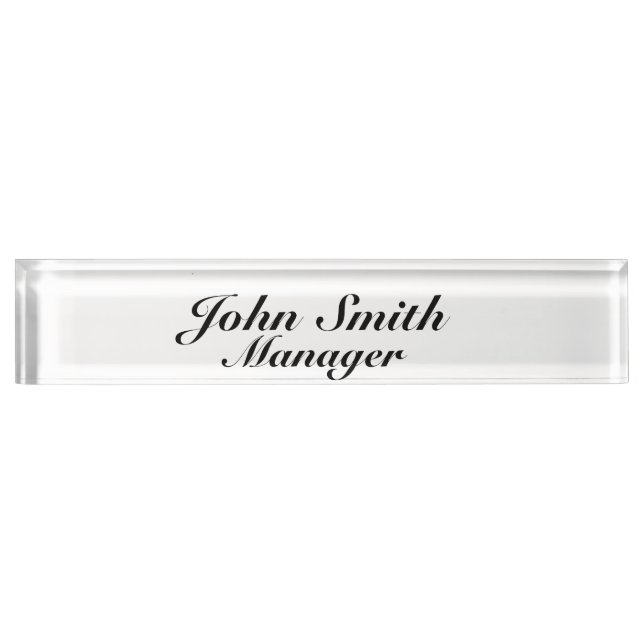 Placa De Nombre Negro del personalizable (Anverso)