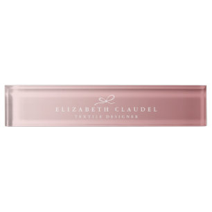 Placa De Nombre Negro elegante Minimalistc del arco del oro color