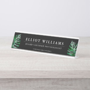 Placa De Nombre Negro personalizado profesional de Fonds de la