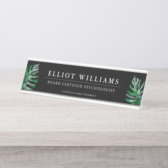 Placa De Nombre Negro personalizado profesional de Fonds de la (Anverso)
