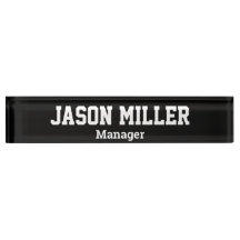 Negro simple con letras blancas