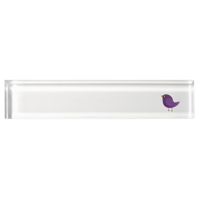 Placa De Nombre Niños adorables pájaros (Anverso)