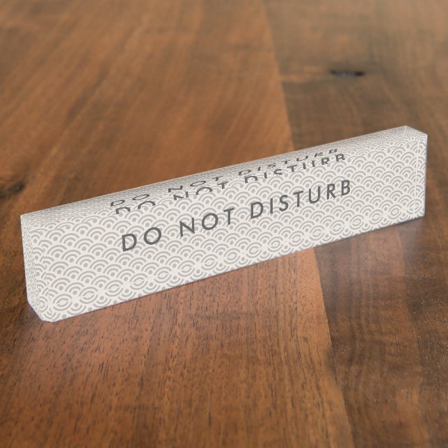 Placa De Nombre No molestar el negocio de los Personalizados grise (Lateral)