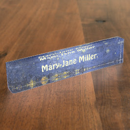 Placa De Nombre Noche estrellada