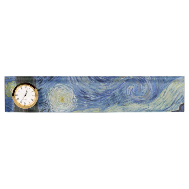 Placa De Nombre Noche estrellada de Vincent Van Gogh (Anverso)