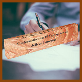 Placa De Nombre Nombrado de escritorio acrílico, 10 años de servic