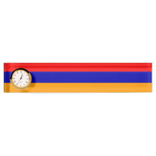 Placa De Nombre Nombrado mostrador de bandera armenia